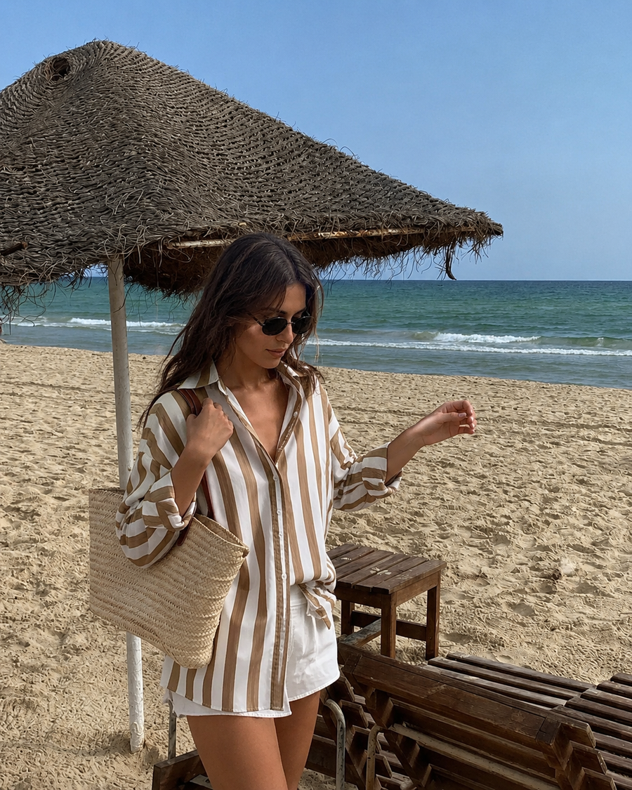 En la playa
