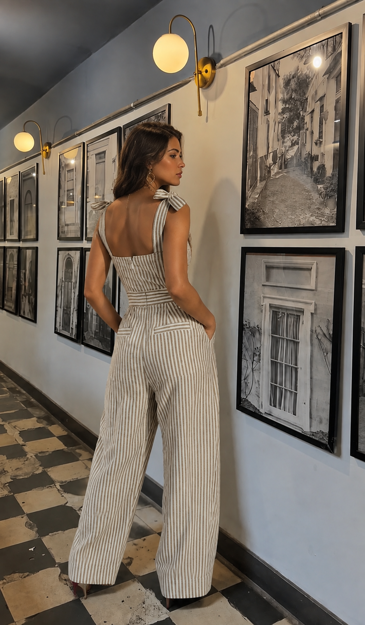 Windsor | Mono a rayas con tirantes anudados