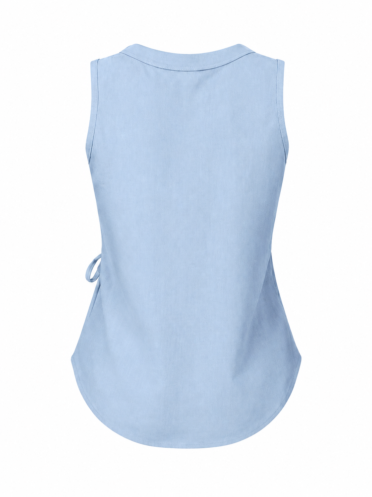 Loretta | Blusa sin mangas con escote cruzado