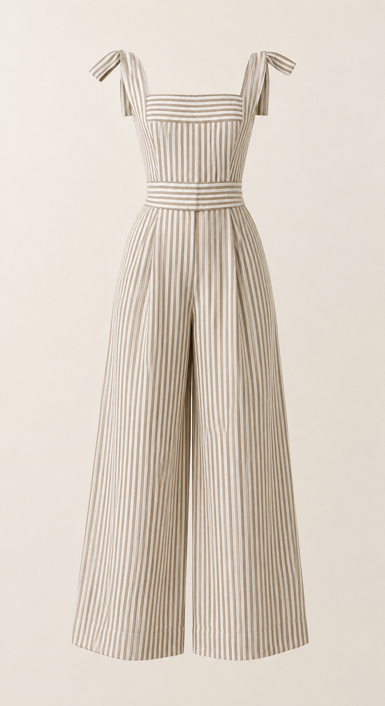 Windsor | Mono a rayas con tirantes anudados