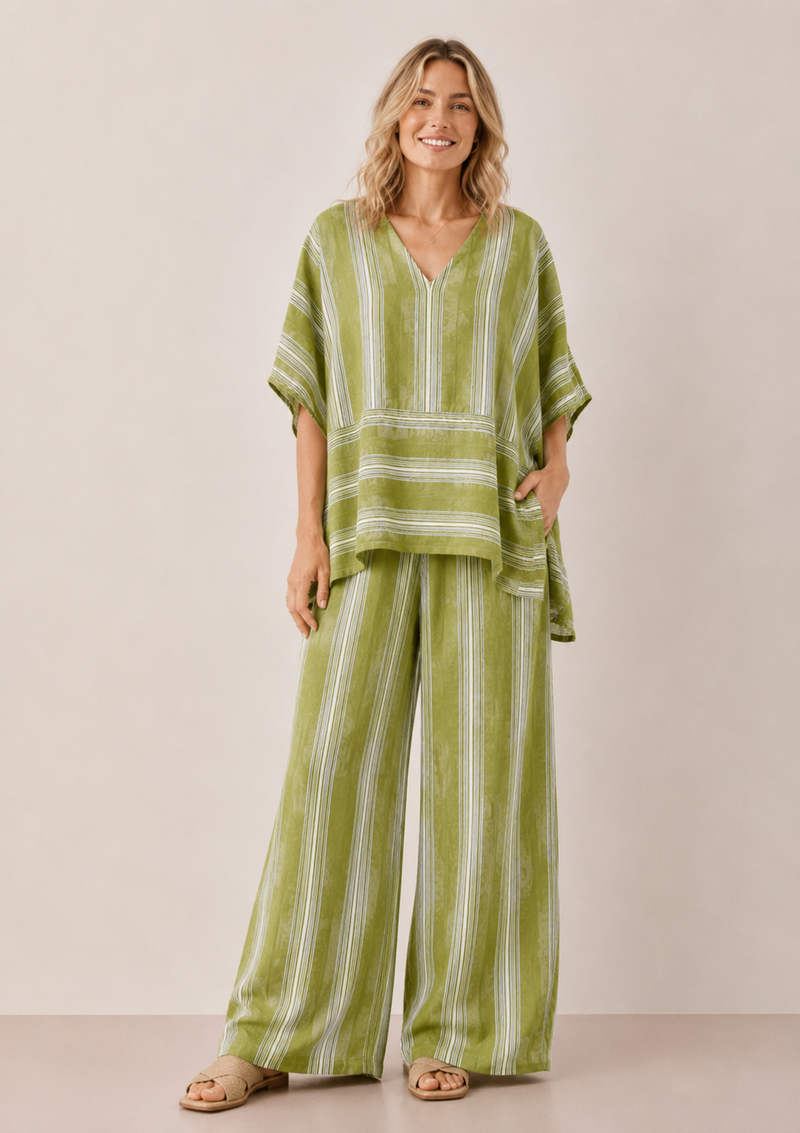 Conjunto boho de rayas