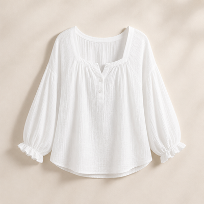 Blusa de lino con botones