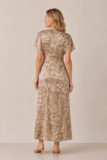 Antonella | Vestido elegante de tejido ligero y fluido — DETRÁS
