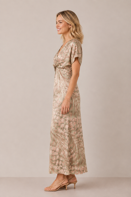 Antonella | Vestido elegante de tejido ligero y fluido — PERFIL