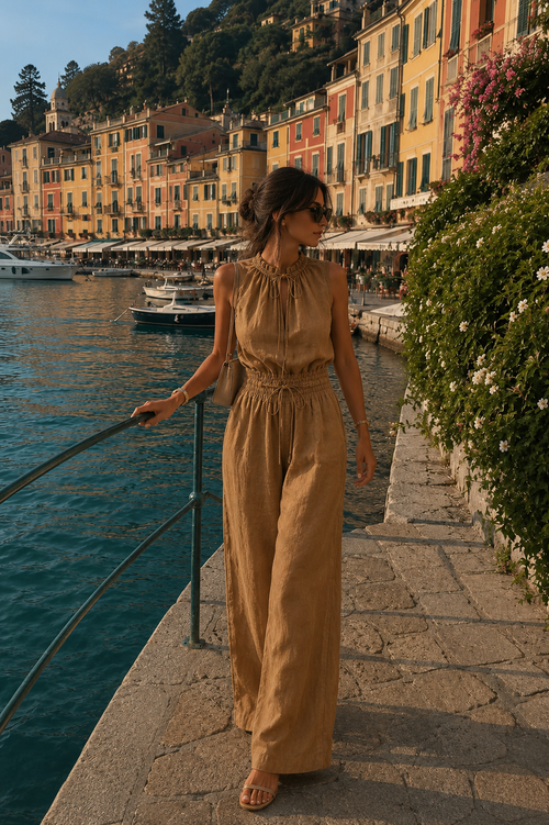 ALESSIA | Mono largo de pierna ancha