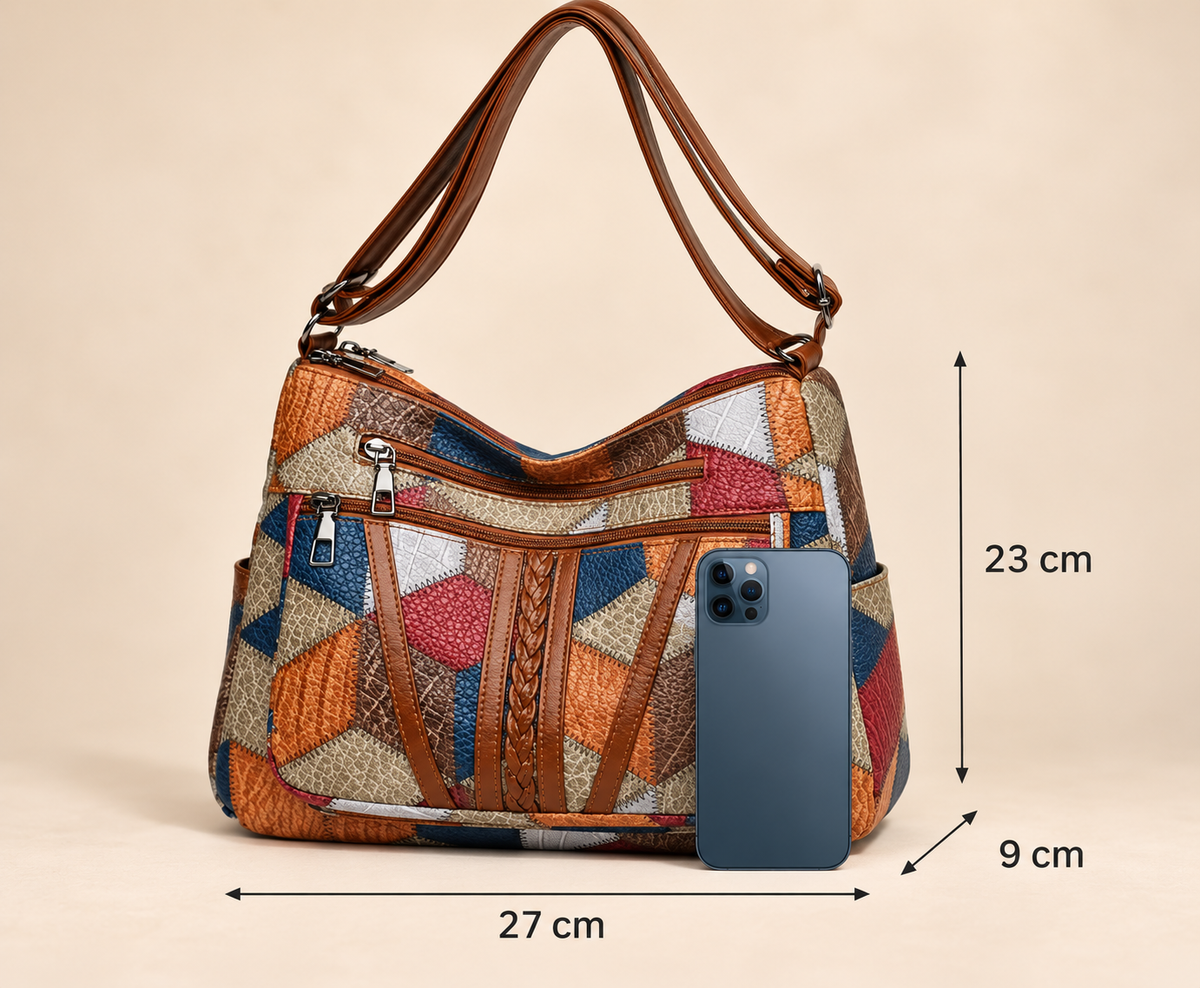PAOLA | Bolso patchwork con bandolera