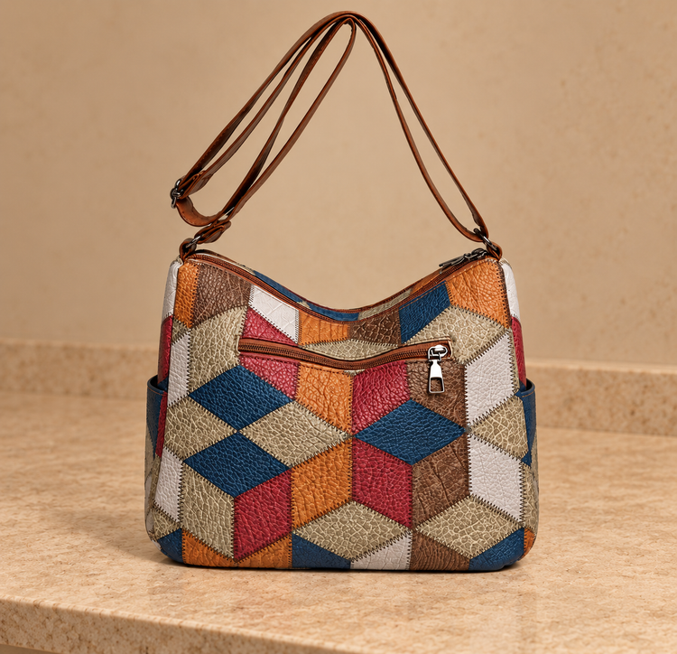 PAOLA | Bolso patchwork con bandolera