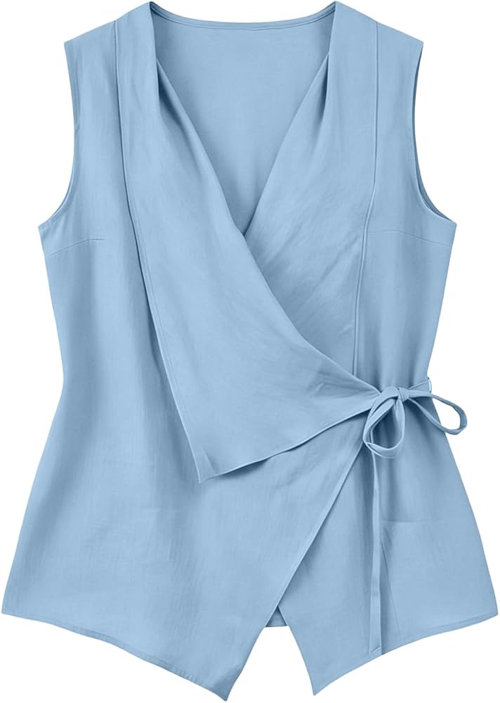 Loretta | Blusa sin mangas con escote cruzado