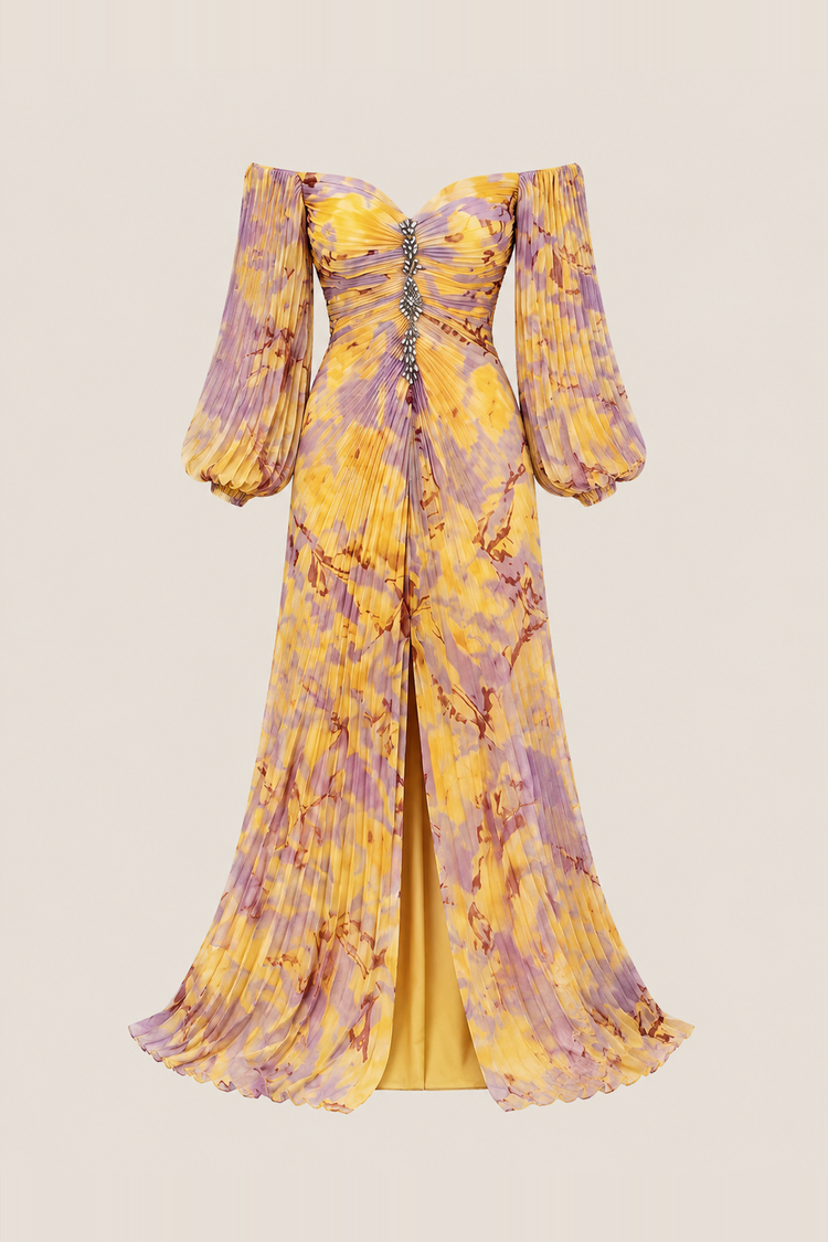 GREGORIA | Vestido floral con escote profundo